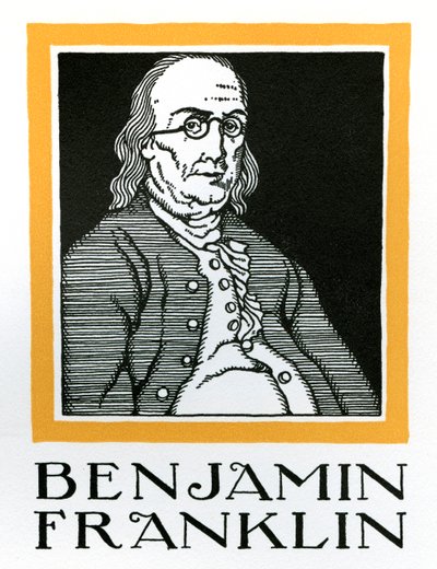 Portrait de Benjamin Franklin - American School