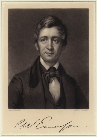 Portrait de Ralph Waldo Emerson - American School