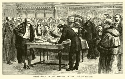 Présentation de la liberté de la ville de Londres - American School