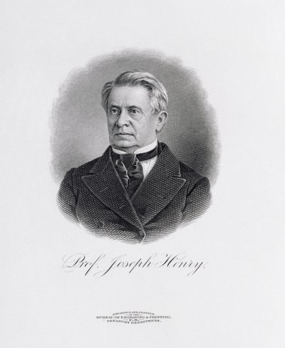 Professeur Joseph Henry (1797-1878) de la page de titre de A Memorial of Joseph Henry, Washington, 1880 - American School