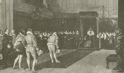 La Reine Élisabeth recevant les Ambassadeurs Français après le Massacre de la Saint-Barthélemy - American School