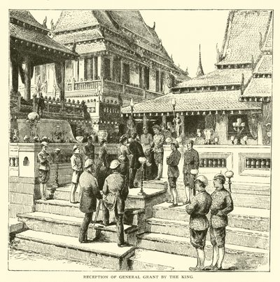 Réception du général Grant par le roi - American School