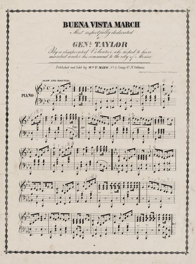 Partition musicale, Buena Vista March - American School