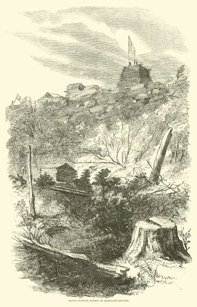 Station de signalisation, sommet de Maryland Heights, septembre 1862 - American School