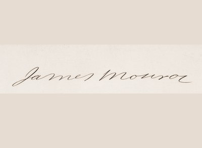 Signature de James Monroe - American School