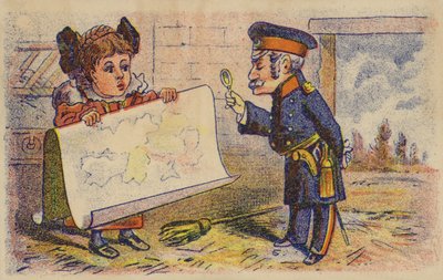 Soldat lisant une carte - American School
