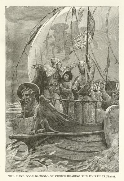 Le doge aveugle Dandolo de Venise à la tête de la quatrième croisade - American School