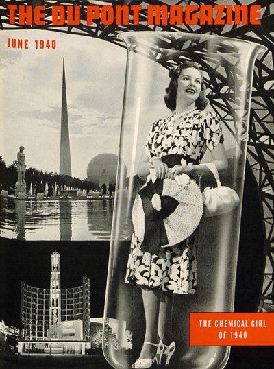 La fille chimique, couverture du DuPont Magazine, juin 1940 - American School