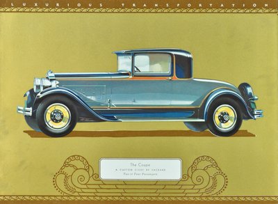 The Coupe, A Custom Eight by Packard, pub.1930 (litho couleur) - American School