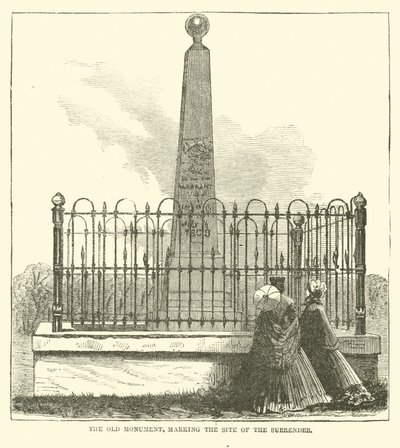 Le vieux monument, marquant le site de la reddition, juillet 1863 - American School