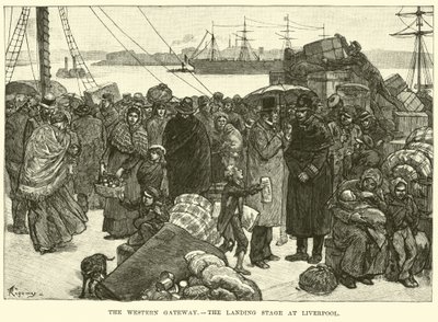 La porte ouest, la jetée à Liverpool - American School