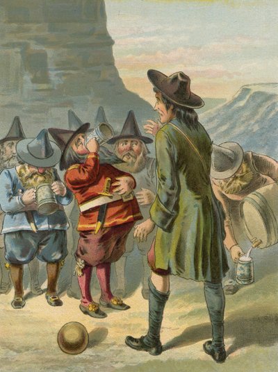 Le fût est percé et la liqueur coule - American School