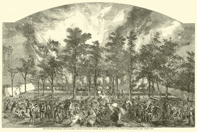 Les émeutiers brûlant l