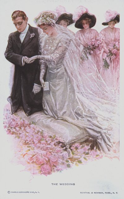 Le mariage (lithographie couleur) - American School