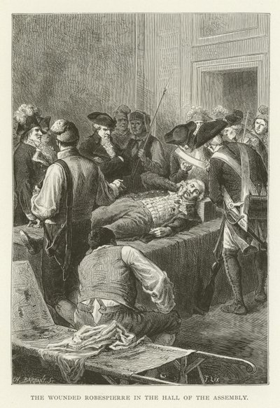 Robespierre blessé dans la salle de l