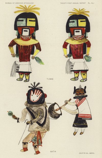 Tumae, Matia (lithographie couleur) - American School