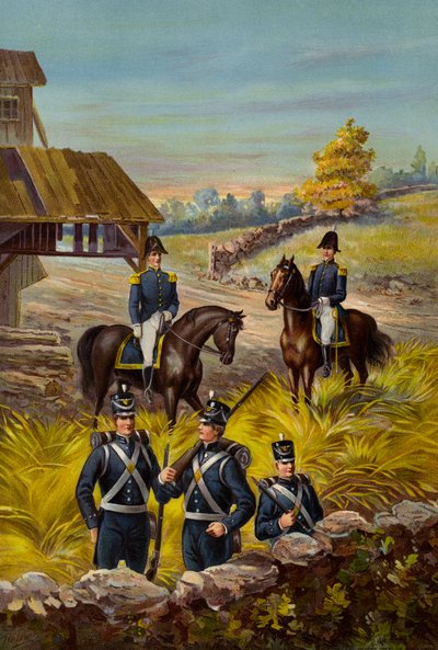 Armée américaine, infanterie et officiers généraux - American School
