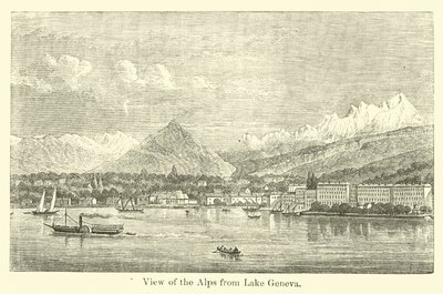 Vue des Alpes depuis le lac Léman - American School