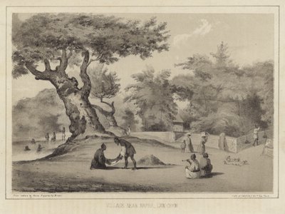 Village près de Napha, Lew Chew (îles Ryukyu) - American School
