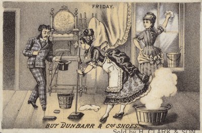 Femmes nettoyant et passant la serpillière - American School