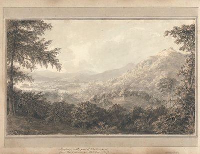 Loughrig avec une partie de Windemere depuis la terrasse de Hill Top Cottage - Amos Green