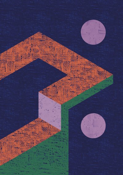 Illusion géométrique moderne - Amy Louise Baker