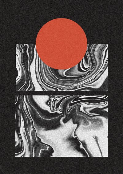 Flux de marbre « Soleil rouge » - Amy Louise Baker