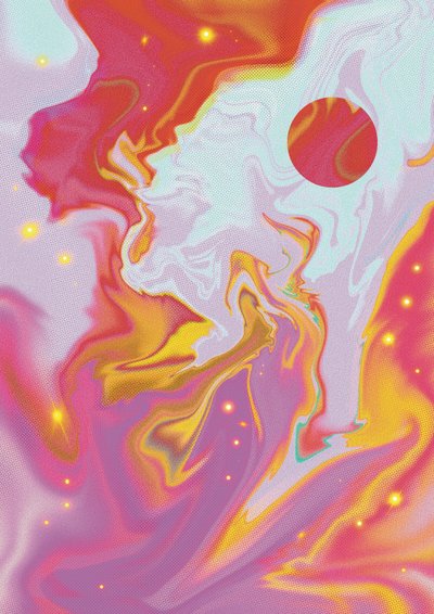 Éclat vibrant de la planète fluide - Amy Louise Baker