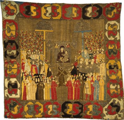 Procession du dimanche des Rameaux à Moscou le 8 avril 1498. Zoé Paléologue avec ses filles à gauche, Ivan III, Elena de Valachie, D, 1498 - Ancient Russian Art