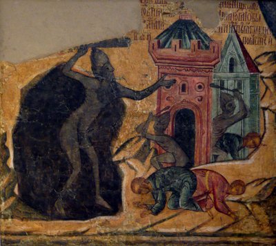 Le Jugement dernier. Fresque du couvent de Novodievitchi, 1654 - Ancient Russian frescos