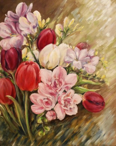 Bouquet printanier haut en couleur - Anda Bieza