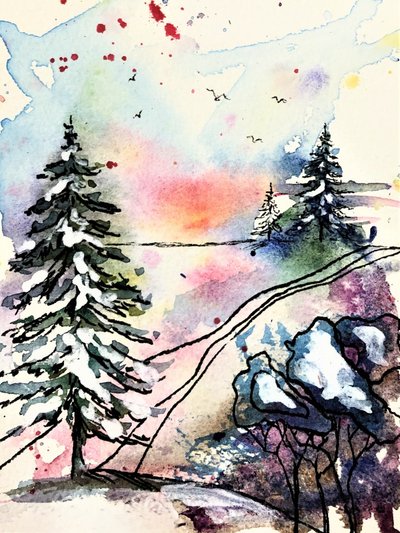 Lueur hivernale colorée - Anda Bieza