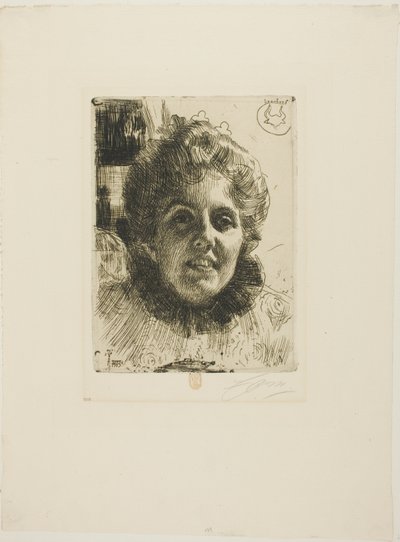 Aurore (Mme Aurore Klintberg, née Oxenstierna, Tête) - Anders Leonard Zorn