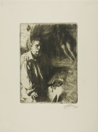 Autoportrait avec modèle II - Anders Leonard Zorn