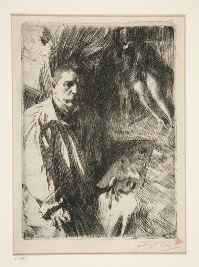 Autoportrait avec modèle II - Anders Leonard Zorn