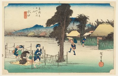 Minakuchi, dans Les Cinquante-Trois Stations de la Route Tokaido - Ando Hiroshige