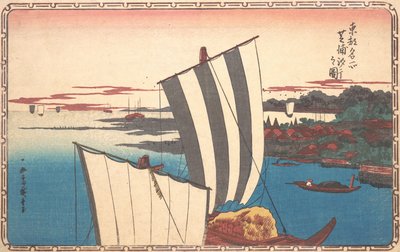 Récolte de coquillages à Shibaura - Ando Hiroshige