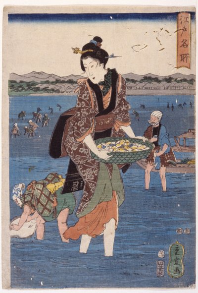 (Grande figure féminine en vadrouille) - Ando or Utagawa Hiroshige