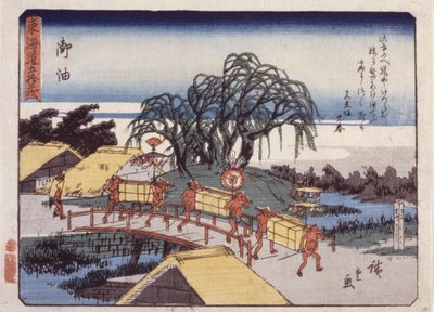 Station 36, Goyu; Série Kyoka Tokaido - Ando or Utagawa Hiroshige