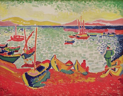 Bateaux dans le port de Collioure - Andre Derain