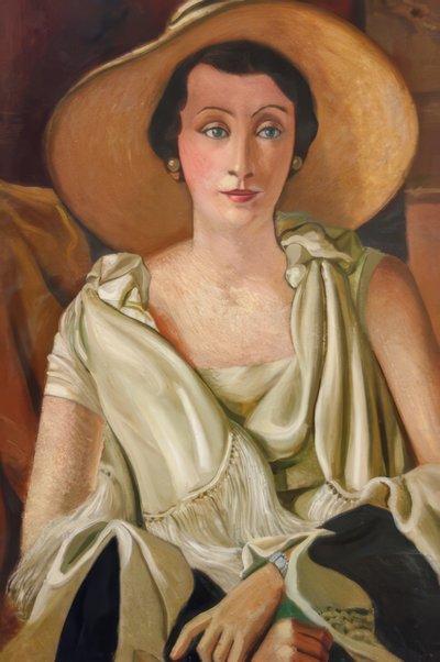 Portrait de Madame Paul Guillaume avec un grand chapeau - Andre Derain