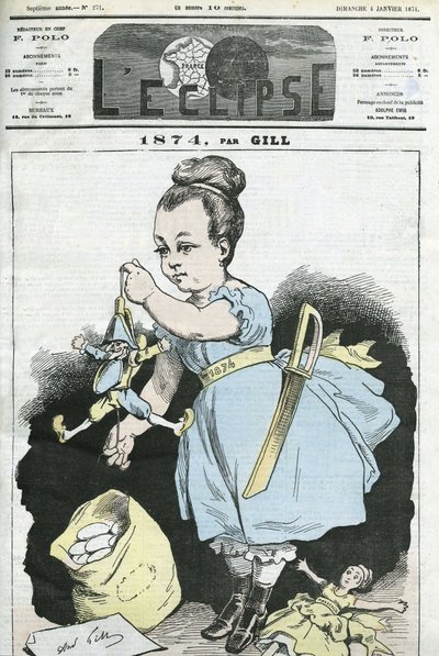 1874 : une femme manipule une marionnette. Couverture de « L