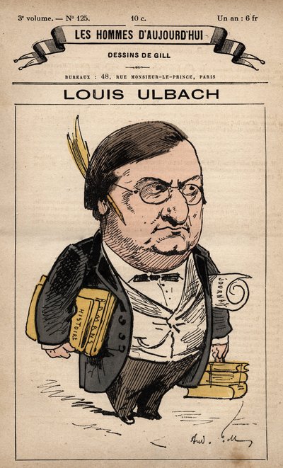 Caricature de Louis Ulbach (1822-1889) de 