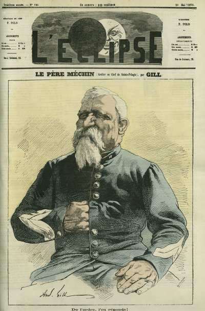 Père Méchin, geôlier en chef de la prison Sainte-Pélagie à Paris. Couverture dans « L