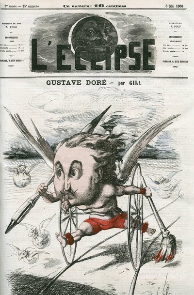 Gustave Doré (1832-1883), peintre, illustrateur et caricaturiste français. Couverture dans « L