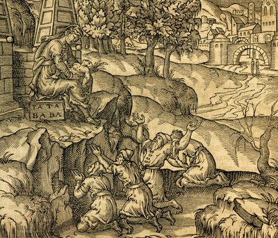 Adorateur fidèle de la déesse Tata Baba dans la région de Moscovie, gravure de Cosmographie Universelle, par André Thevet (1504-1592), Paris - Andre Thevet