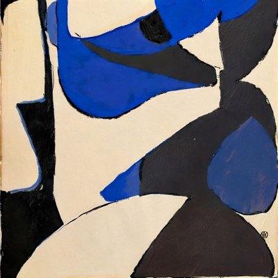 Formes abstraites bleues et noires - André Viana