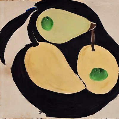 Nature morte moderne aux poires - André Viana