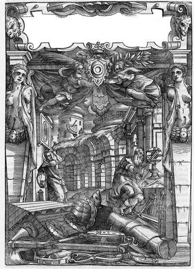 Planche tirée du livre "De architectura", traite de l