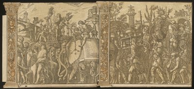 Le Triomphe de Jules César [n°5 et 6 plus 2 colonnes], 1599 - Andrea Andreani